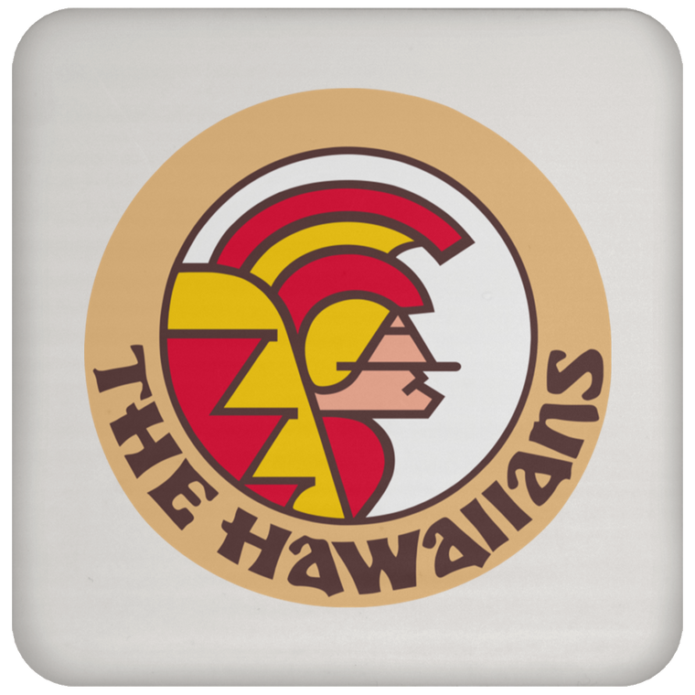 Hawaii Hawaiians Drink Coaster WFL Football Team color White