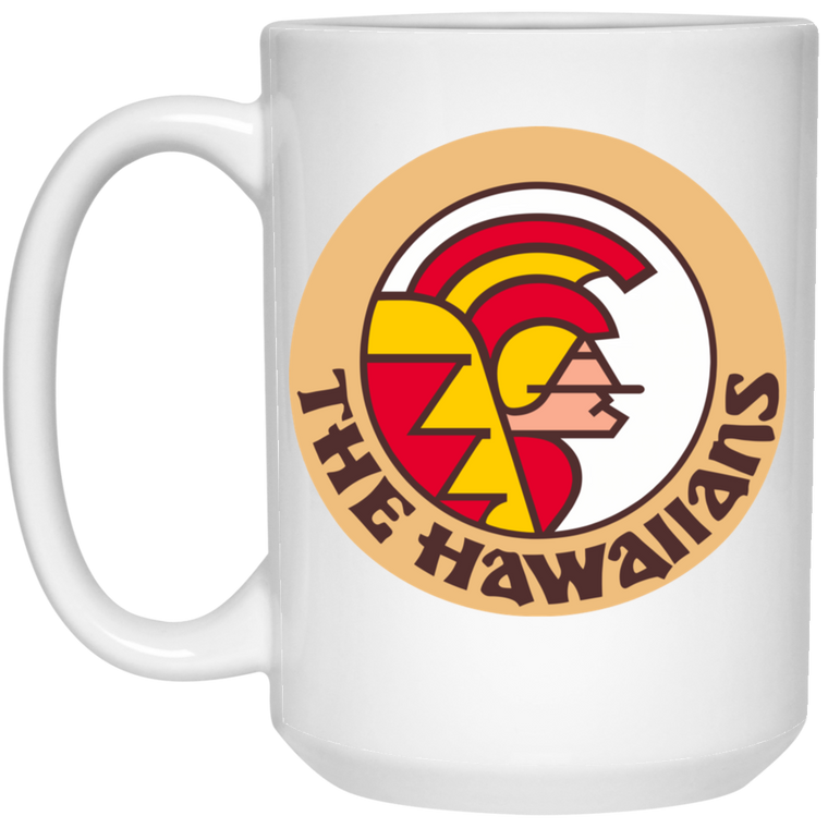 Hawaii Hawaiians Mug 15 oz. White Glossy Ceramic WFL Football Team