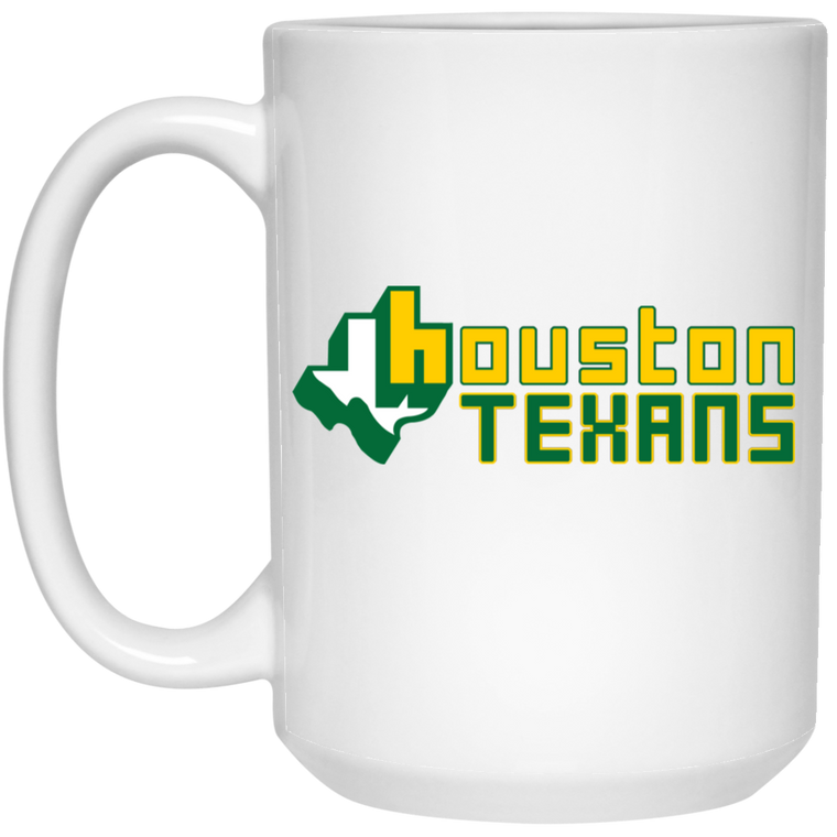 Houston Texans Mug 15 oz. White Glossy Ceramic | WFL Football Team