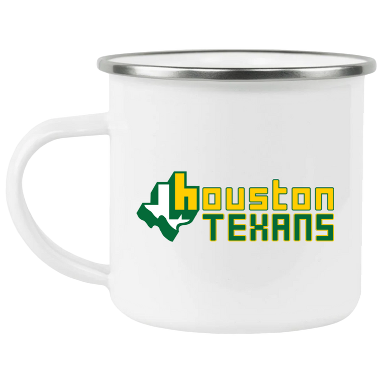 Houston Texans Camping Mug 12 oz. Enamel WFL Football Team