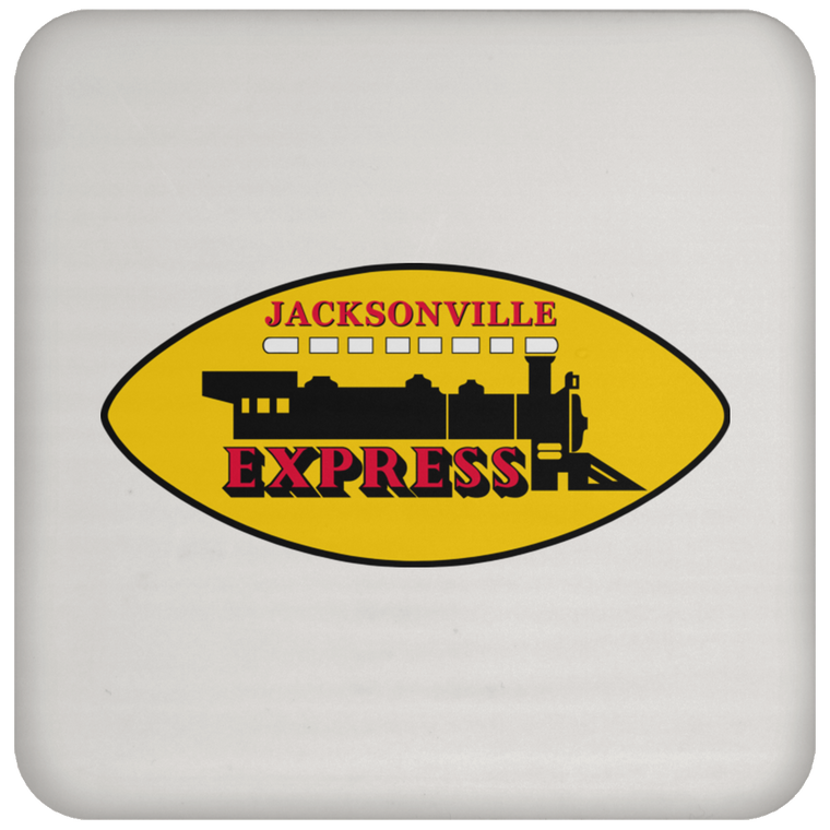 Jacksonville Express Drink Coaster WFL Football Team color White