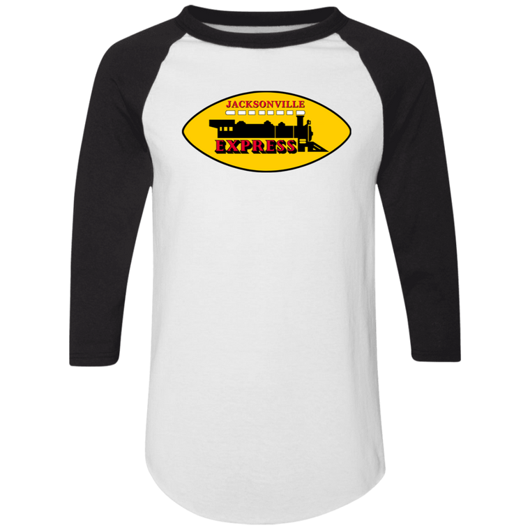 Jacksonville Express Raglan Shirt Colorblock WFL Football Team color White/Black