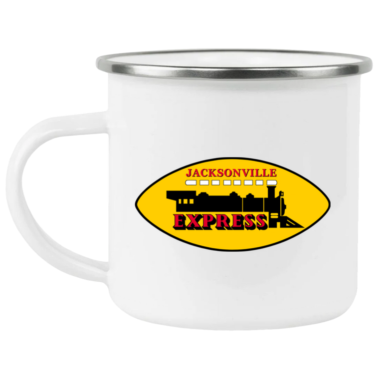 Jacksonville Express Camping Mug 12 oz. Enamel | WFL Football Team