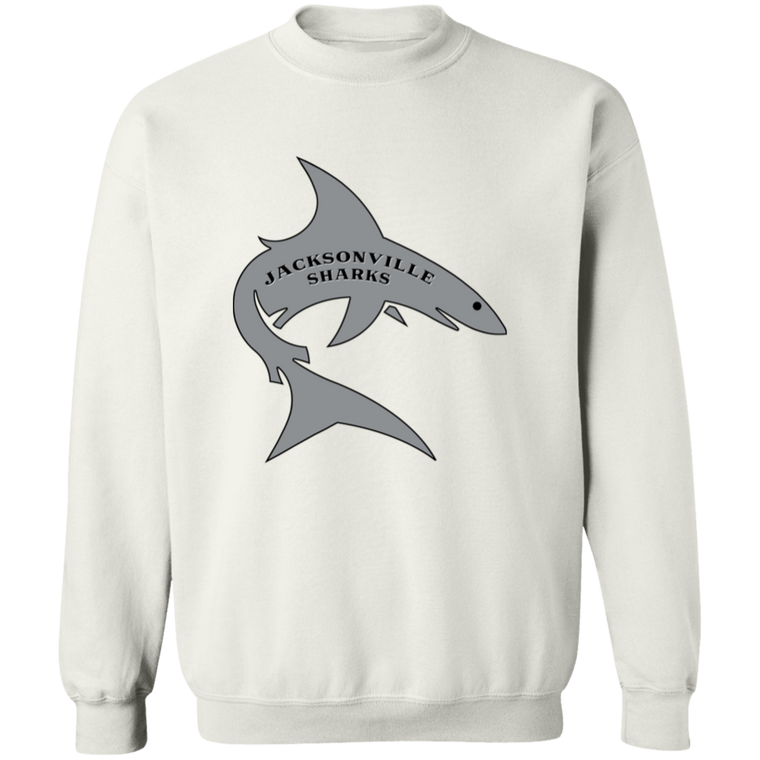 Jacksonville Sharks Sweatshirt Crewneck Pullover WFL Football Team color White