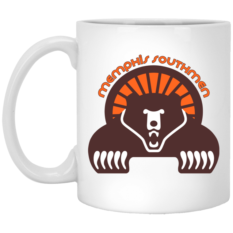 Memphis Southmen Mug 11 oz. White Glossy Ceramic | WFL Football Team