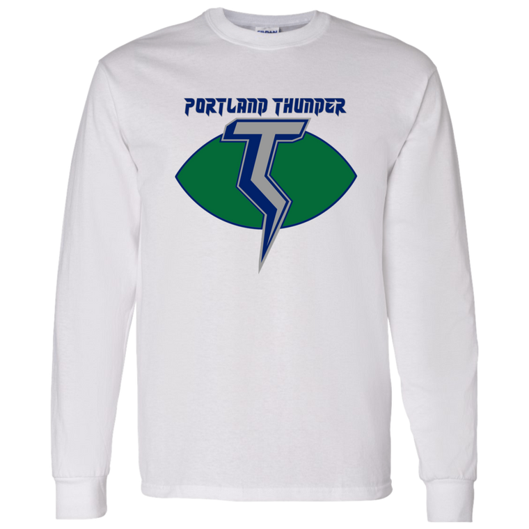 Portland Thunder Long Sleeve Shirt Classic WFL Football Team color White