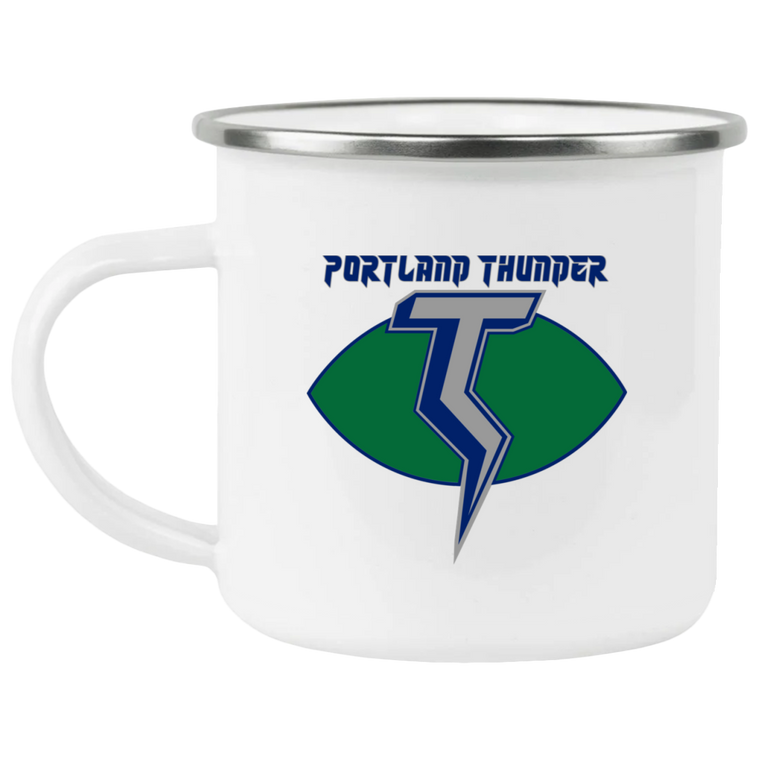 Portland Thunder Camping Mug 12 oz. Enamel | WFL Football Team