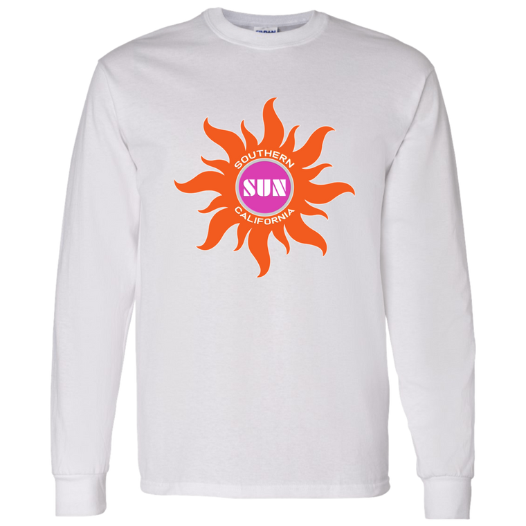 Southern California Sun Long Sleeve Shirt Classic WFL Football Team color White