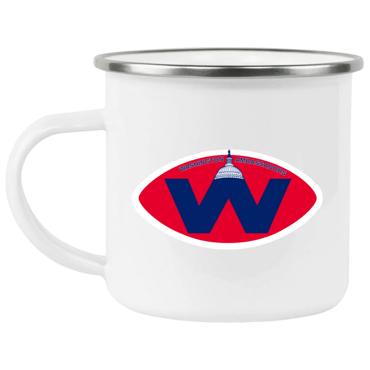 Washington Ambassadors Camping Mug 12 oz. Enamel WFL Football Team