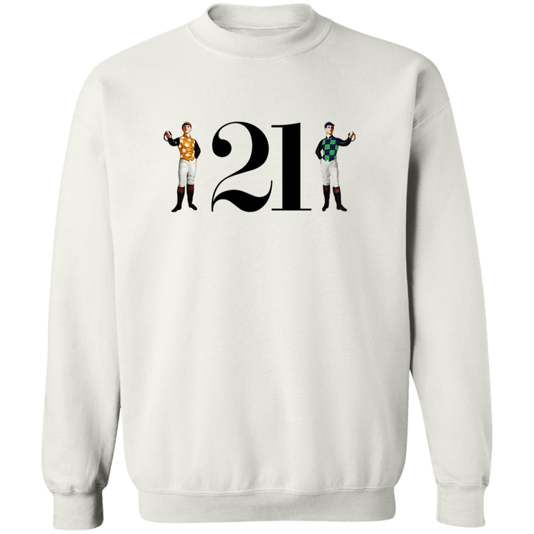 21 Club Sweatshirt Crewneck Pullover New York City Nightclub Fashion color White