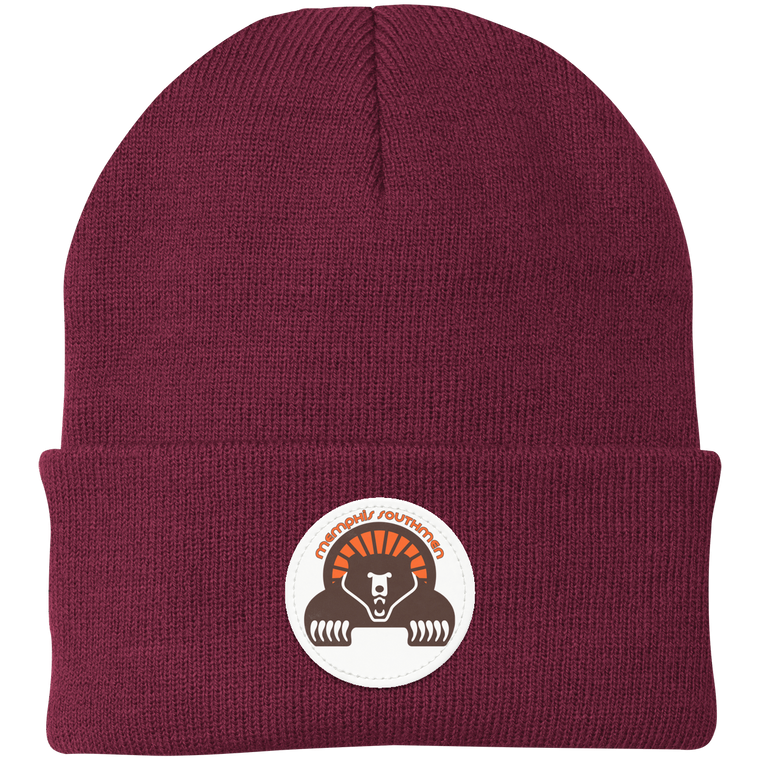 Memphis Southmen Knit Beanie WFL Football Team Headwear color Maroon