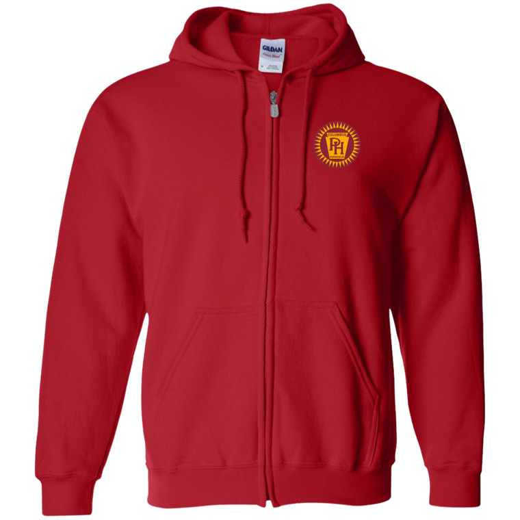 Columbus Panhandles Full Zip Hoodie NFL Football Team color Red