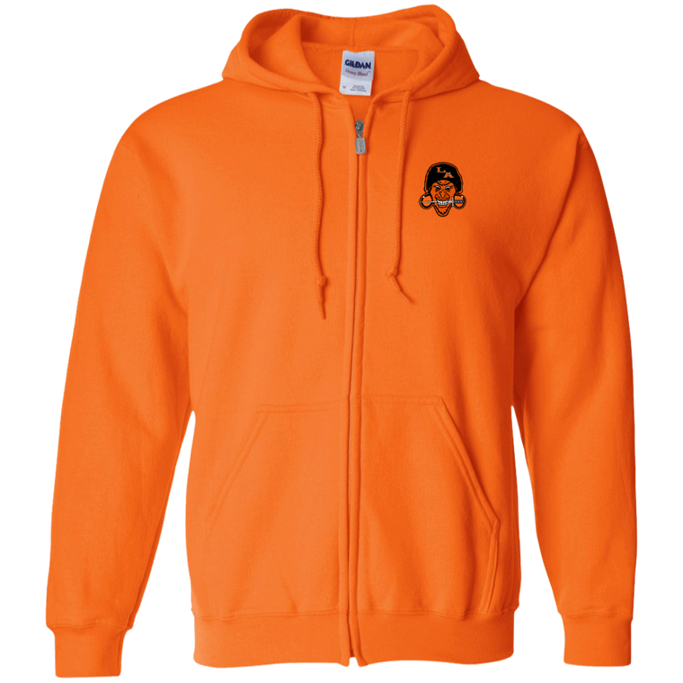 Los Angeles Buccaneers Full Zip Hoodie NFL Football Team color Orange