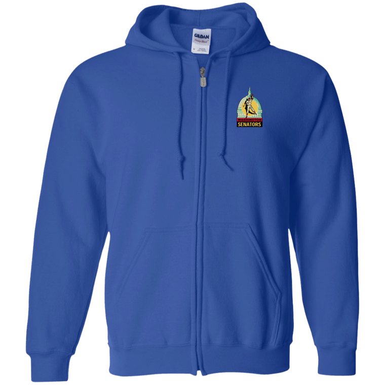 Washington Senators Full Zip Hoodie A1 MLB Baseball Team color Royal Blue