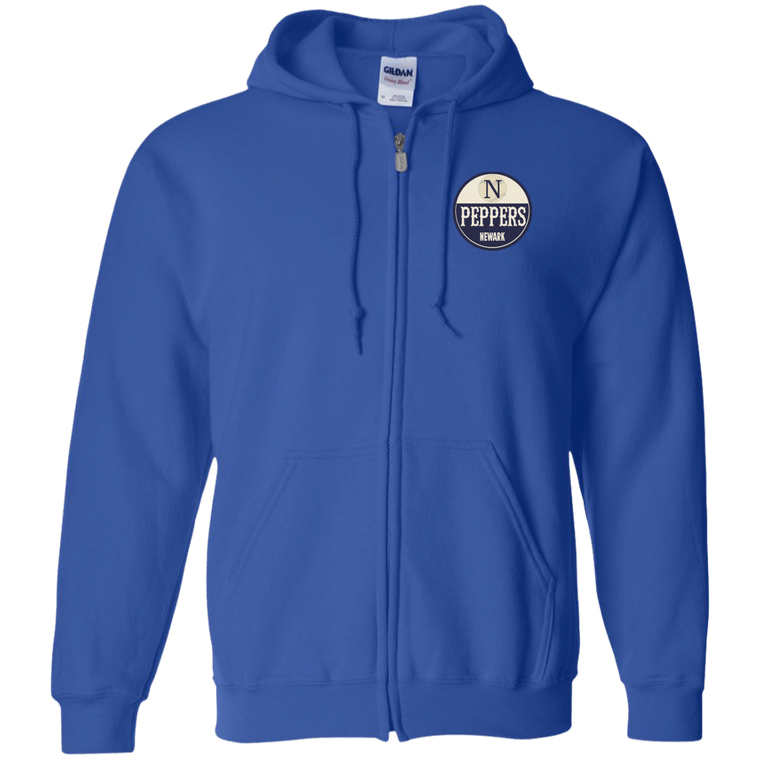 Newark Peppers Full Zip Hoodie Negro Leagues Baseball Team color Royal Blue