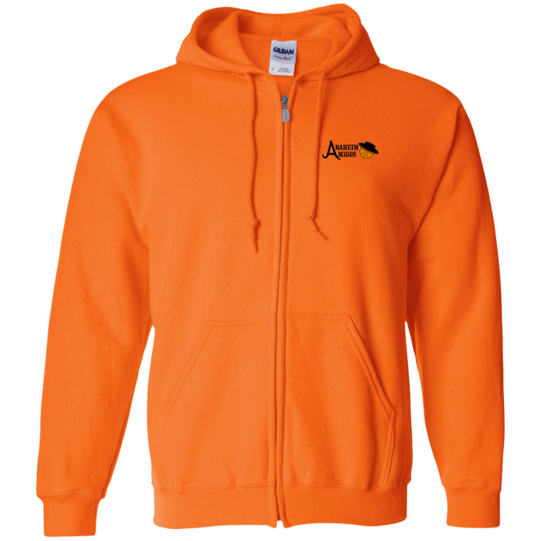 Anaheim Amigos Full Zip Hoodie ABA Basketball Team color Orange