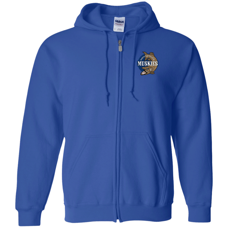 Minnesota Muskies Full Zip Hoodie ABA Basketball Team color Royal Blue Minnesota Muskies Full Zip Hoodie ABA Basketball Team color Royal Blue