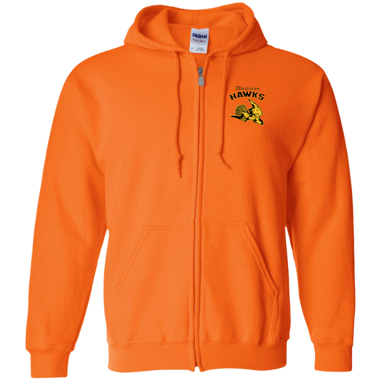 Waterloo Hawks Full Zip Hoodie NBA Basketball Team color Orange