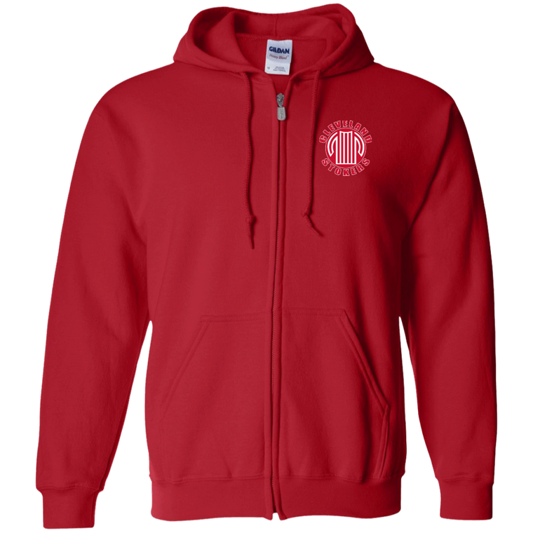 Cleveland Stokers Full Zip Hoodie NASL Soccer Team color Red