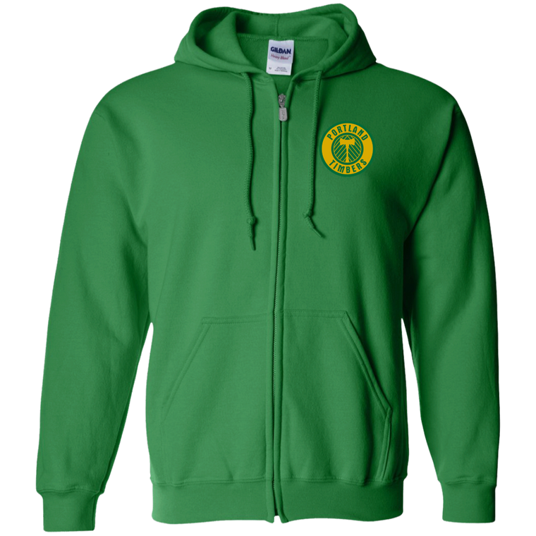 Portland Timbers Full Zip Hoodie NASL Soccer Team color Irish Green Portland Timbers Full Zip Hoodie NASL Soccer Team color Irish Green