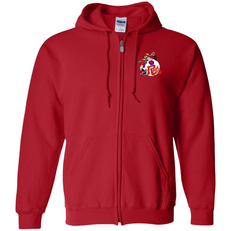 Tulsa Roughnecks Full Zip Hoodie NASL Soccer Team color Red