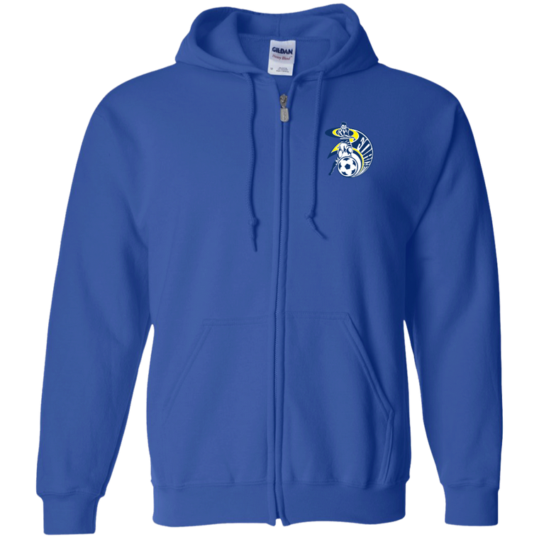 Cleveland Force Full Zip Hoodie MISL Soccer Team color Royal Blue