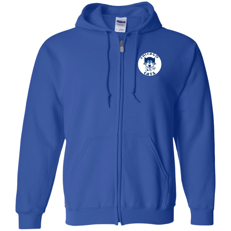 Chicago Cats Full Zip Hoodie ASL Soccer Team color Royal Blue Chicago Cats Full Zip Hoodie ASL Soccer Team color Royal Blue