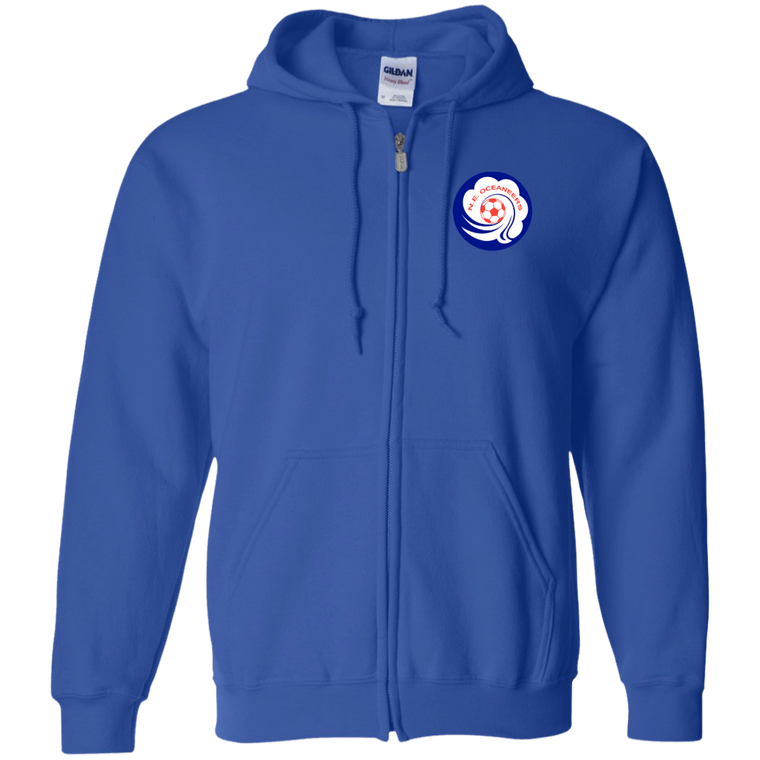 New England Oceaneers Full Zip Hoodie ASL Soccer Team color Royal Blue