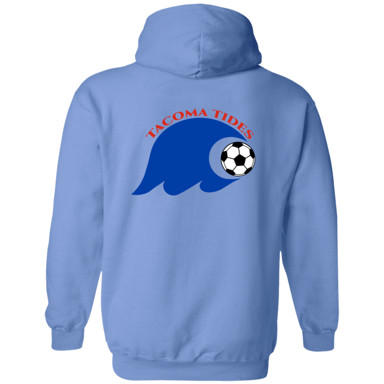 Tacoma Tides Full Zip Hoodie ASL Soccer Team color Carolina Blue