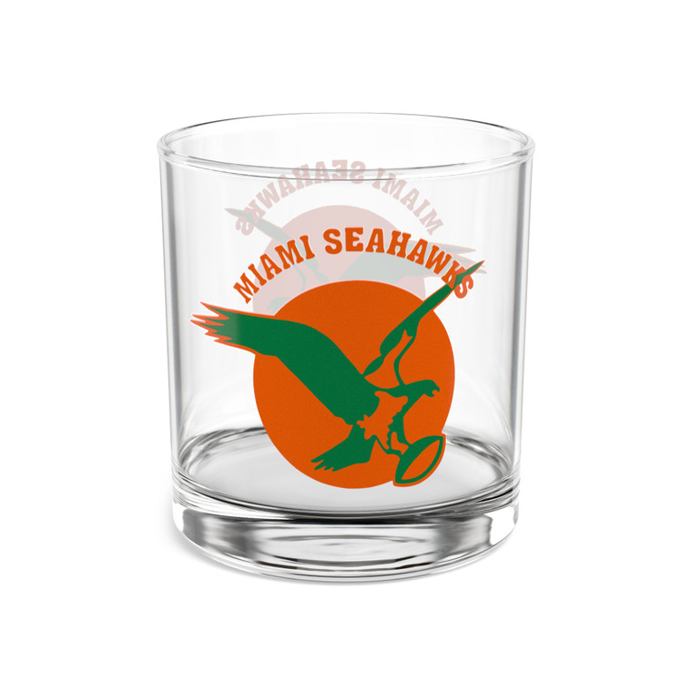 Miami Seahawks Rocks Whisky Glass 10 Ounce AAFC Football Team Collectible Drinkware Miami Seahawks Rocks Whisky Glass 10 Ounce AAFC Football Team Collectible Drinkware
