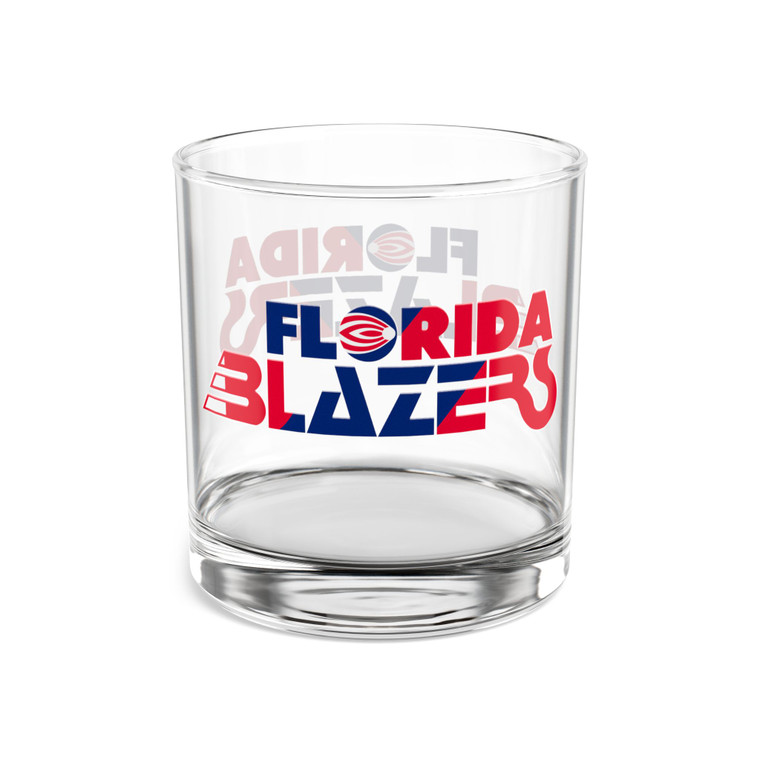 Florida Blazers Rocks Whisky Glass 10 Ounce WFL Football Team Collectible Drinkware Florida Blazers Rocks Whisky Glass 10 Ounce WFL Football Team Collectible Drinkware