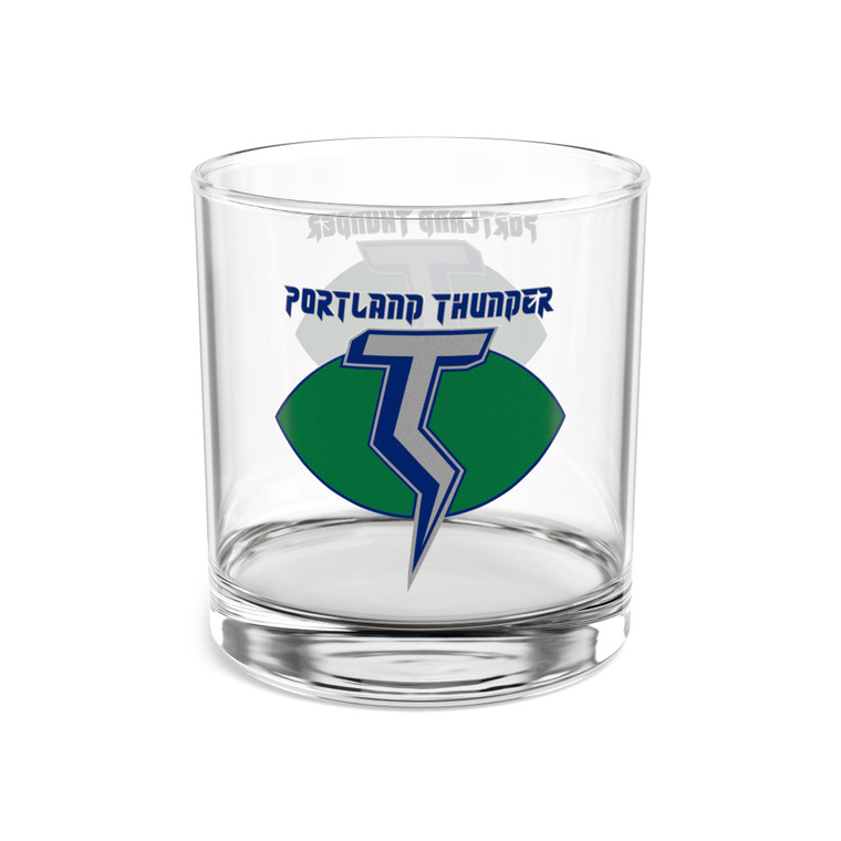 Portland Thunder Rocks Whisky Glass 10 Ounce WFL Football Team Collectible Drinkware