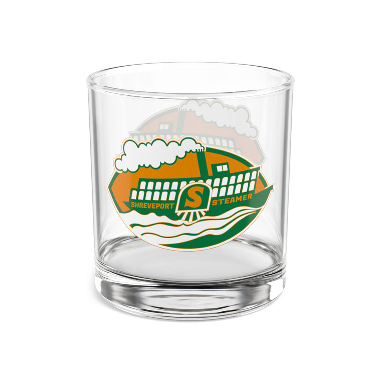 Shreveport Steamer Rocks Whisky Glass 10 Ounce WFL Football Team Collectible Drinkware