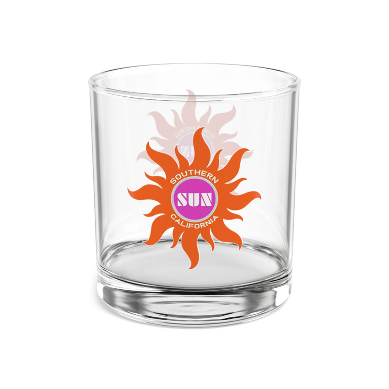 Southern California Sun Rocks Whisky Glass 10 Ounce WFL Football Team Collectible Drinkware