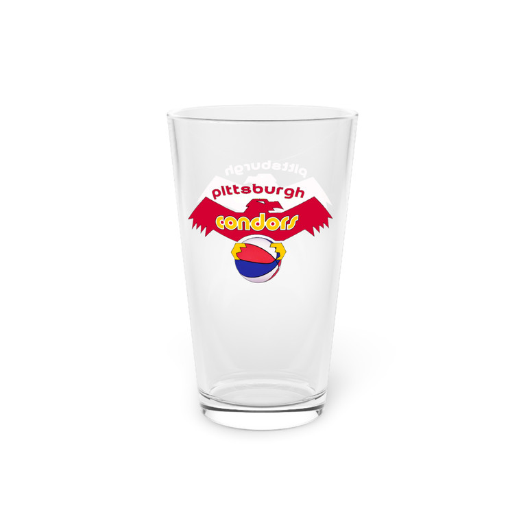 Pittsburgh Condors Pint Beer Glass 16 oz ABA Basketball Team Collectible Drinkware
