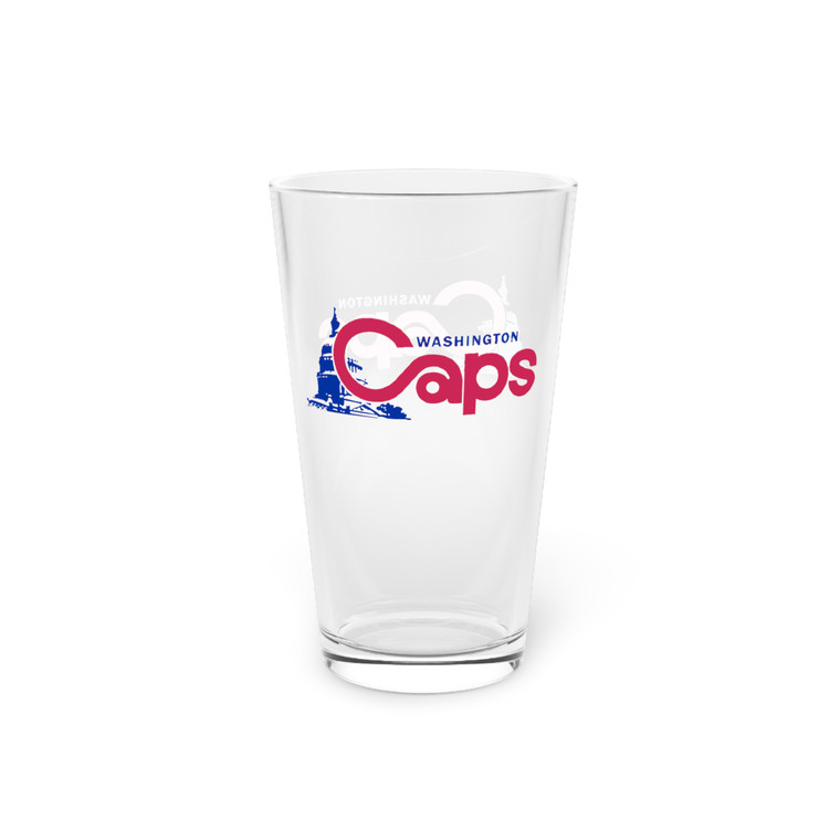 Washington Caps Pint Beer Glass 16 oz - ABA Basketball Team Collectible Drinkware