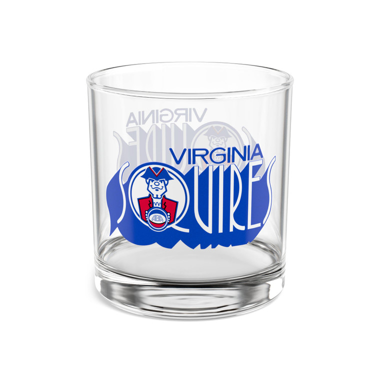 Virginia Squires Rocks Whisky Glass 10 Ounce ABA Basketball Team Collectible Drinkware