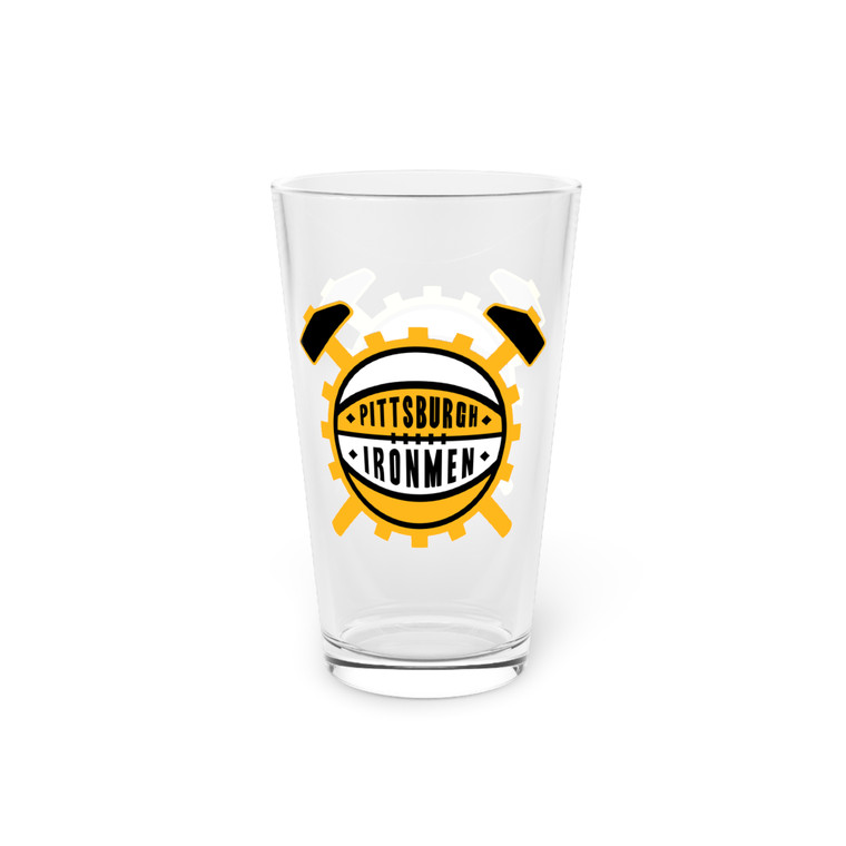 Pittsburgh Ironmen Pint Beer Glass 16 oz NBA Basketball Team Collectible Drinkware