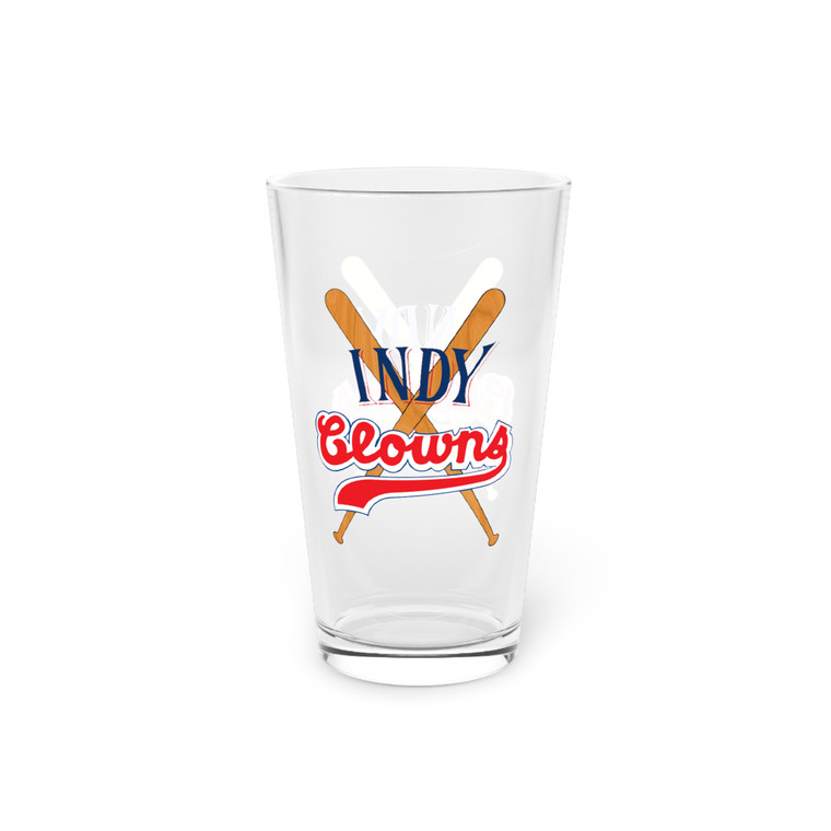 Indianapolis Clowns Pint Beer Glass 16 oz Negro Leagues Baseball Team Collectible Drinkware