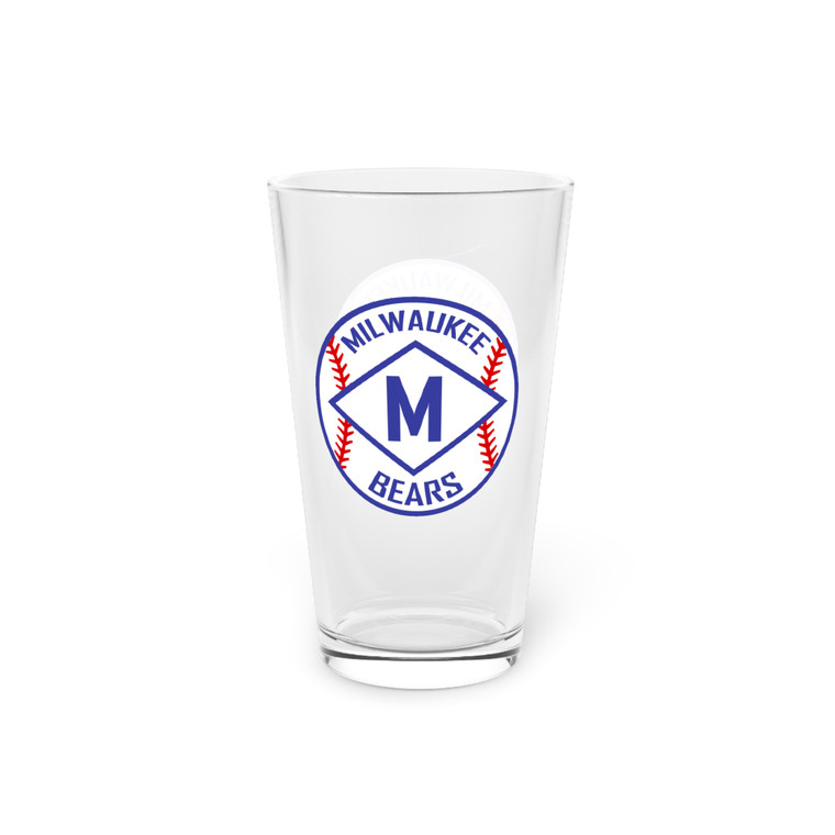 Milwaukee Bears Pint Beer Glass 16 Ounce Negro Leagues Baseball Team Collectible Drinkware