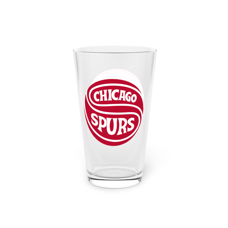 Chicago Spurs Pint Beer Glass 16 Ounce NASL Soccer Team Collectible Drinkware