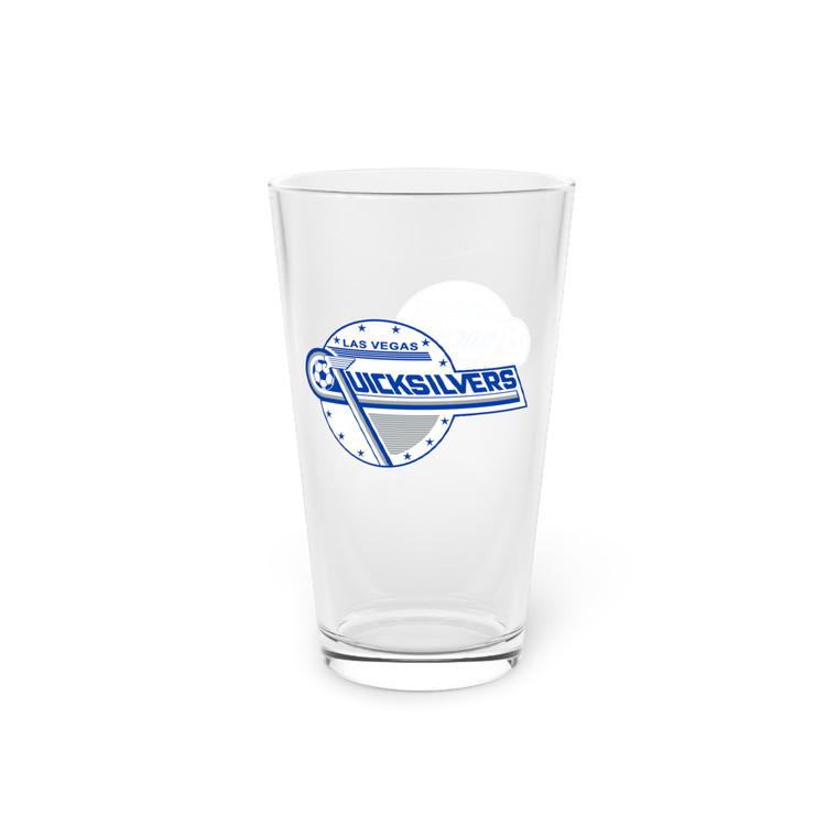 Las Vegas Quicksilvers Pint Beer Glass 16 Ounce NASL Soccer Team Collectible Drinkware