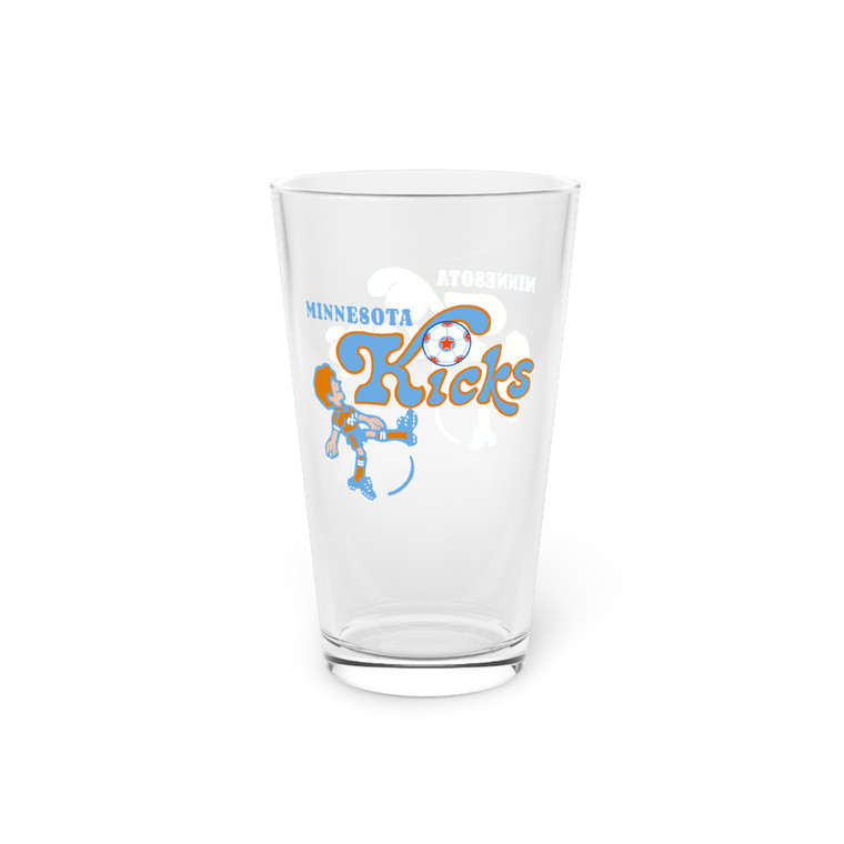 Minnesota Kicks Pint Beer Glass 16 Ounce NASL Soccer Team Collectible Drinkware Minnesota Kicks Pint Beer Glass 16 Ounce NASL Soccer Team Collectible Drinkware
