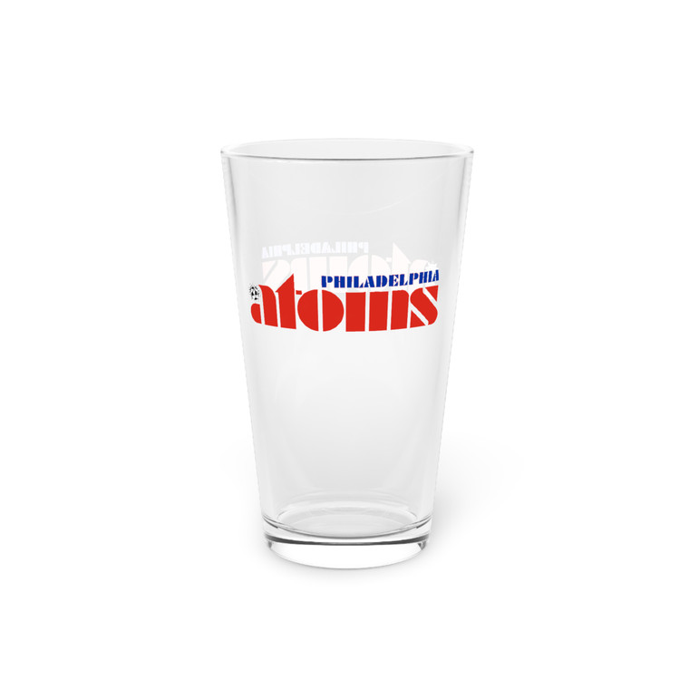 Philadelphia Atoms Pint Beer Glass 16 Ounce NASL Soccer Team Collectible Drinkware