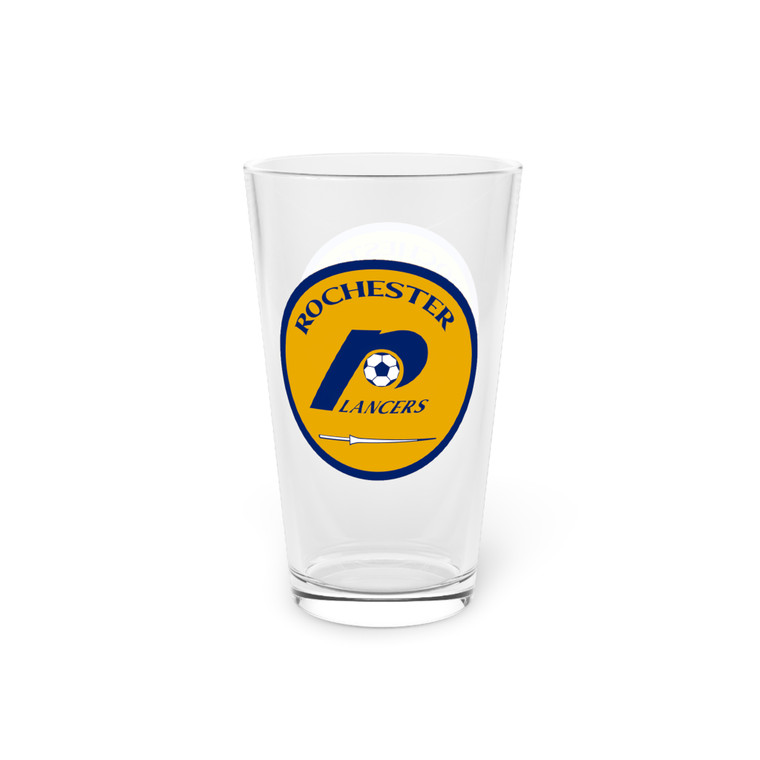 Rochester Lancers Pint Beer Glass 16 Ounce NASL Soccer Team Collectible Drinkware