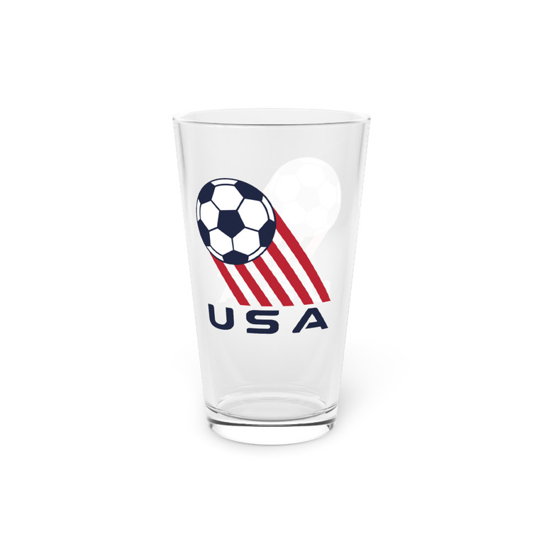 Team USA Soccer Pint Beer Glass 16 Ounce NASL Soccer Team Collectible Drinkware