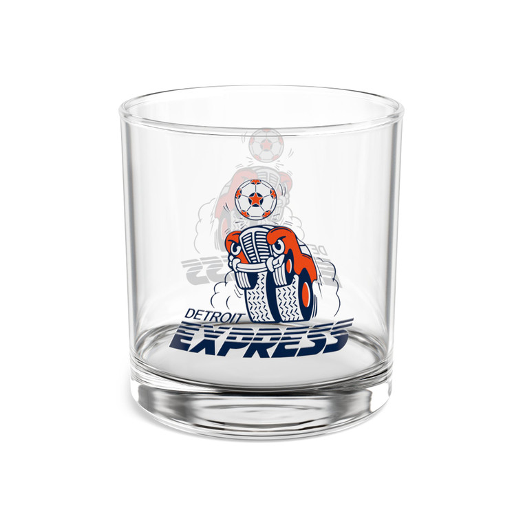 Detroit Express Whisky Glass 10 Ounce NASL Soccer Team Collectible Drinkware