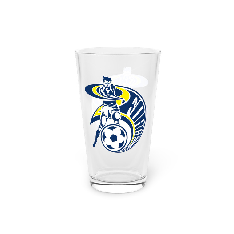 Cleveland Force Pint Beer Glass 16 Ounce MISL Soccer Team Collectible Drinkware