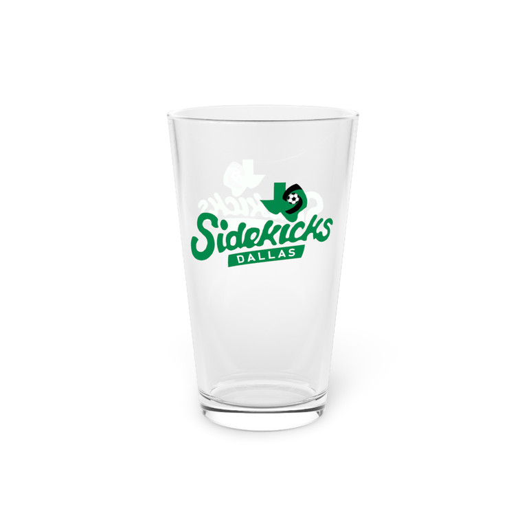 Dallas Sidekicks Pint Beer Glass 16 Ounce MISL Soccer Team Collectible Drinkware