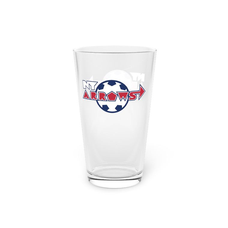 New York Arrows Pint Beer Glass 16 Ounce MISL Soccer Team Collectible Drinkware New York Arrows Pint Beer Glass 16 Ounce MISL Soccer Team Collectible Drinkware